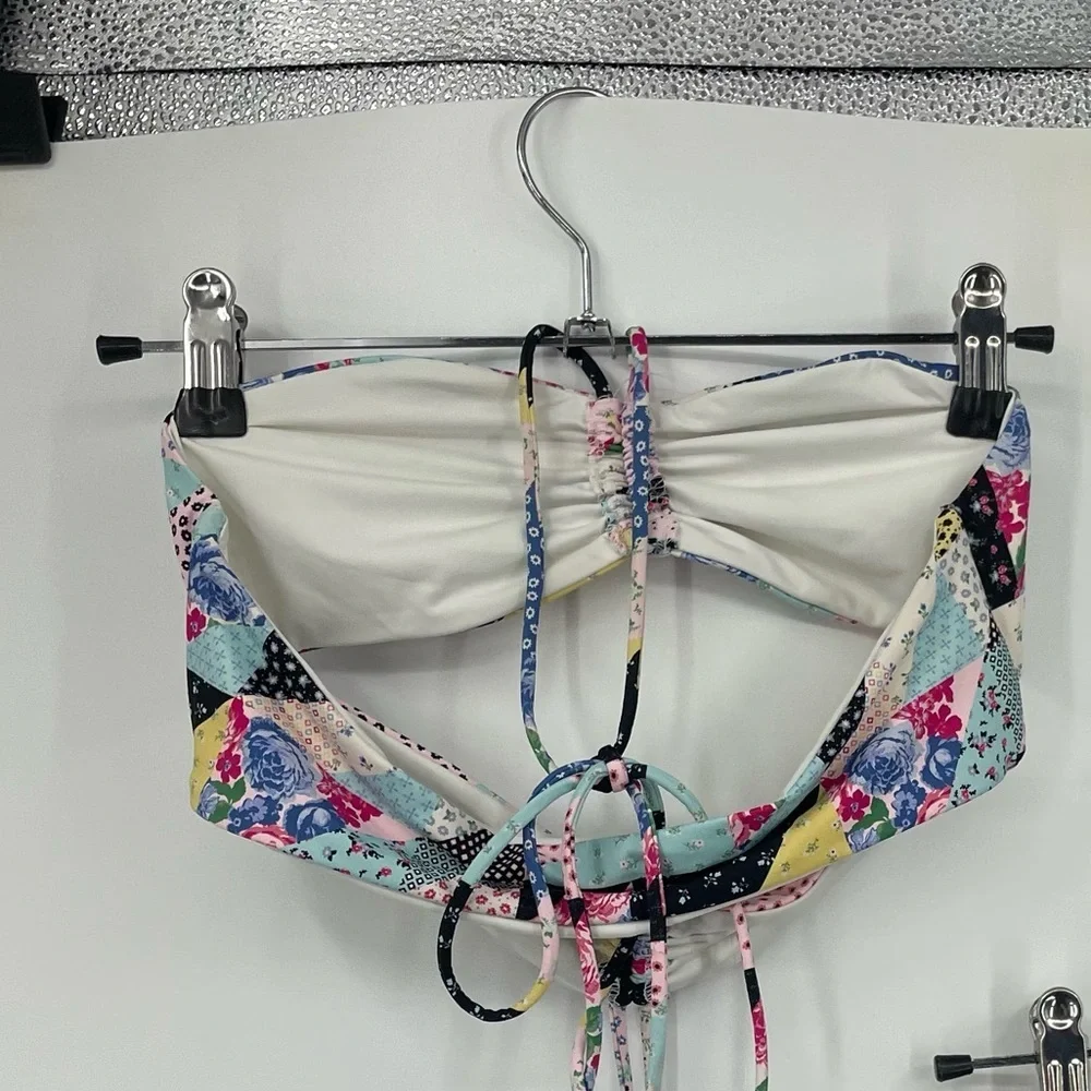 Frankies Bikinis “Duke” Top in Patchwork‎ Sz M